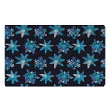 Turquoise Snowflake Pattern Print Polyester Doormat