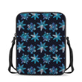 Turquoise Snowflake Pattern Print Rectangular Crossbody Bag
