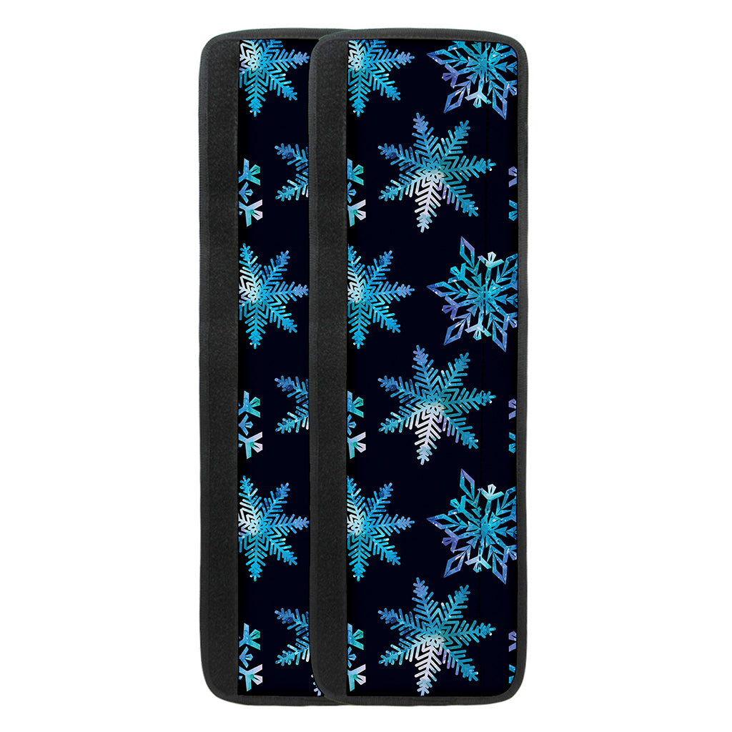 Turquoise Snowflake Pattern Print Refrigerator Handle Covers