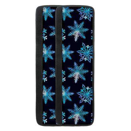 Turquoise Snowflake Pattern Print Refrigerator Handle Covers