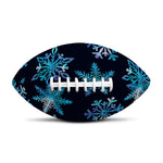 Turquoise Snowflake Pattern Print Rugby Ball