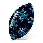 Turquoise Snowflake Pattern Print Rugby Ball