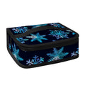 Turquoise Snowflake Pattern Print Small Lunch Bag