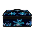 Turquoise Snowflake Pattern Print Small Lunch Bag