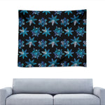 Turquoise Snowflake Pattern Print Tapestry