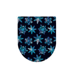 Turquoise Snowflake Pattern Print Toilet Lid Cover