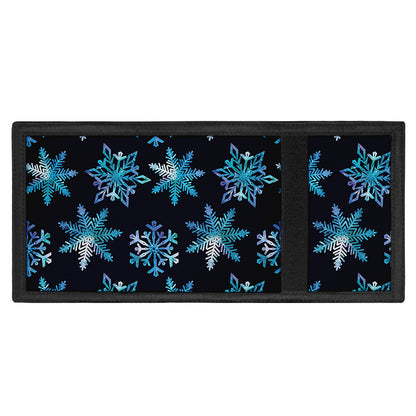 Turquoise Snowflake Pattern Print Trifold Wallet