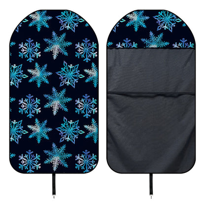 Turquoise Snowflake Pattern Print Waterproof Car Seat Cover