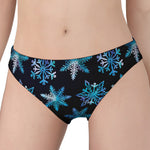 Turquoise Snowflake Pattern Print Women's Panties