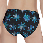 Turquoise Snowflake Pattern Print Women's Panties