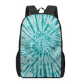 Turquoise Tie Dye Print 17 Inch Backpack