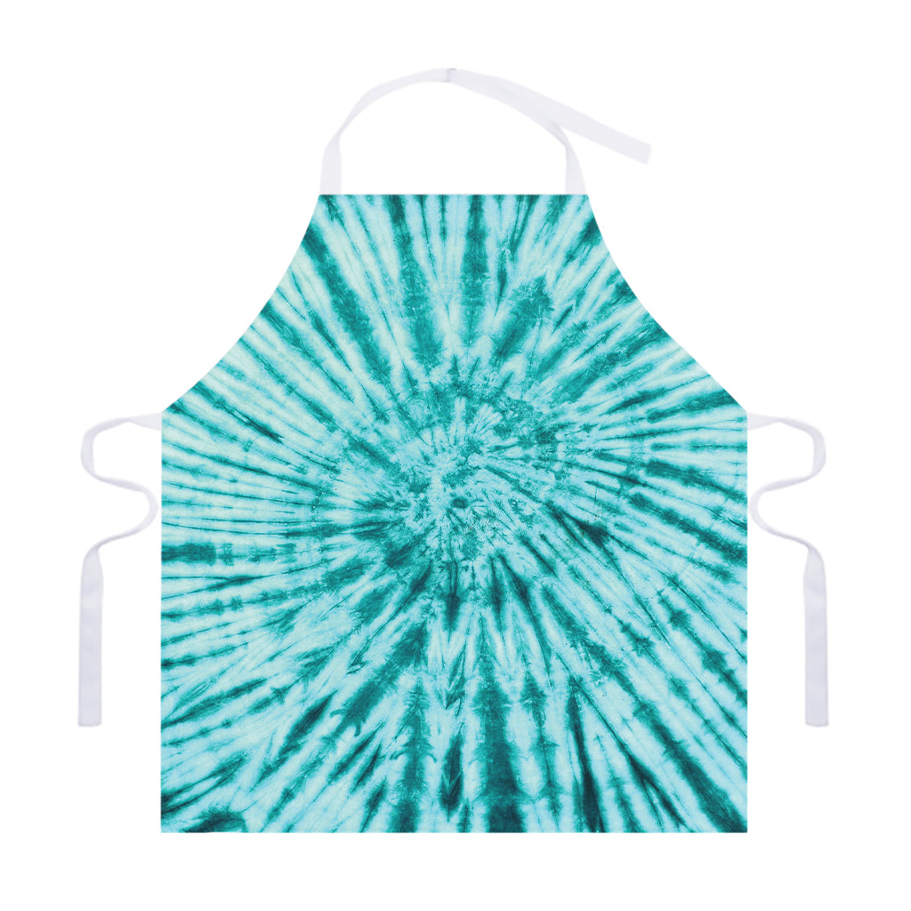 Turquoise Tie Dye Print Adjustable Apron