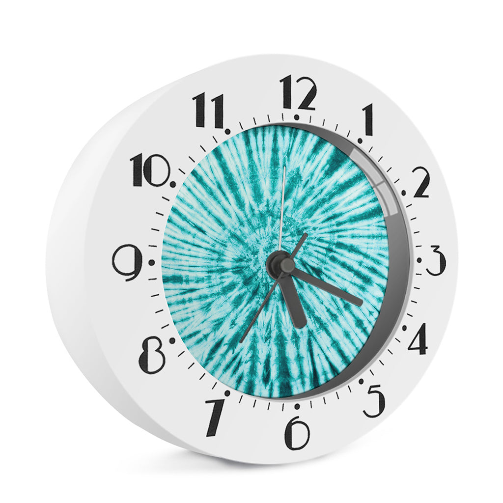 Turquoise Tie Dye Print Alarm Clock