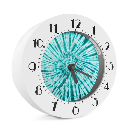 Turquoise Tie Dye Print Alarm Clock