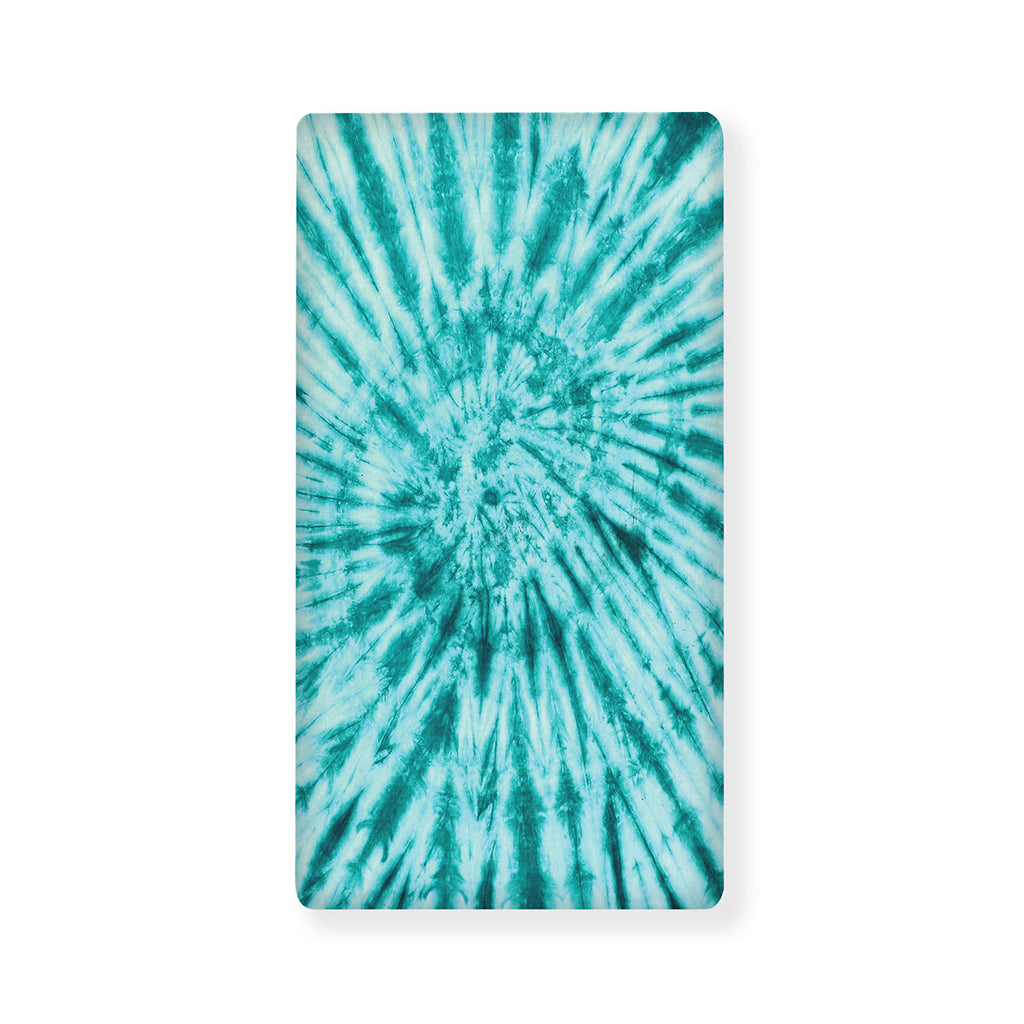 Turquoise Tie Dye Print Baby Crib Sheet