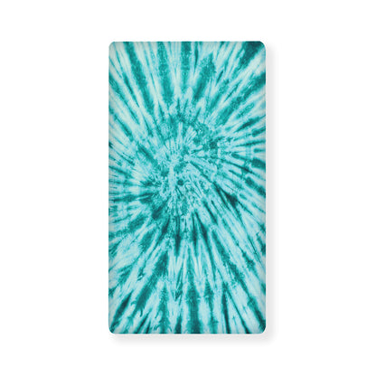Turquoise Tie Dye Print Baby Crib Sheet