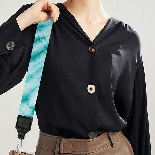 Turquoise Tie Dye Print Bag Strap