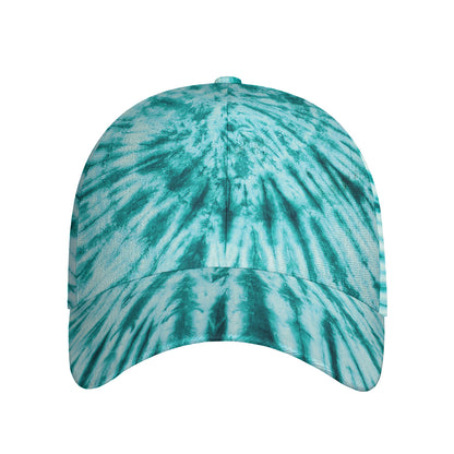 Turquoise Tie Dye Print Baseball Cap