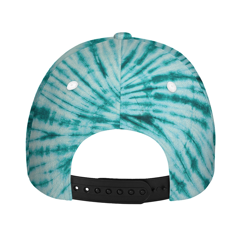 Turquoise Tie Dye Print Baseball Cap