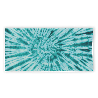 Turquoise Tie Dye Print Beach Towel
