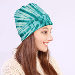Turquoise Tie Dye Print Beanie