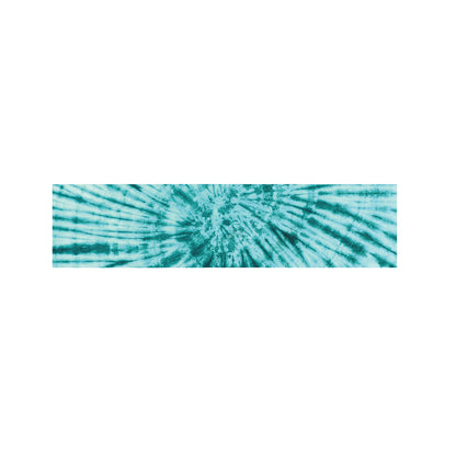 Turquoise Tie Dye Print Bed Runner
