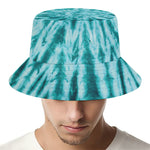 Turquoise Tie Dye Print Bucket Hat