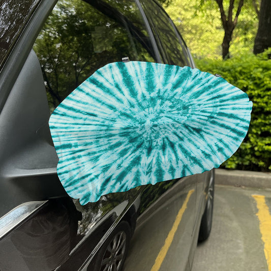 Turquoise Tie Dye Print Car Side Mirror Covers