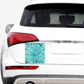 Turquoise Tie Dye Print Car Sticker