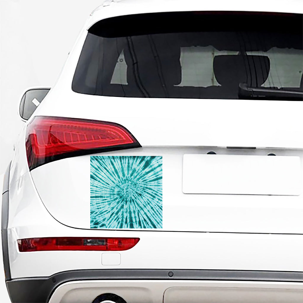 Turquoise Tie Dye Print Car Sticker