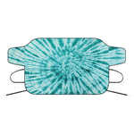 Turquoise Tie Dye Print Car Windshield Snow Cover