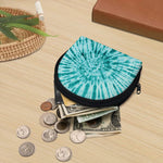 Turquoise Tie Dye Print Coin Purse