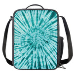 Turquoise Tie Dye Print Crossbody Lunch Bag