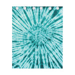Turquoise Tie Dye Print Curtain
