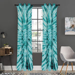 Turquoise Tie Dye Print Curtain