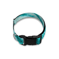 Turquoise Tie Dye Print Dog Collar