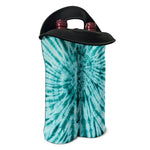 Turquoise Tie Dye Print Double Neoprene Wine Tote