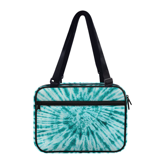 Turquoise Tie Dye Print Double Strap Bible Bag