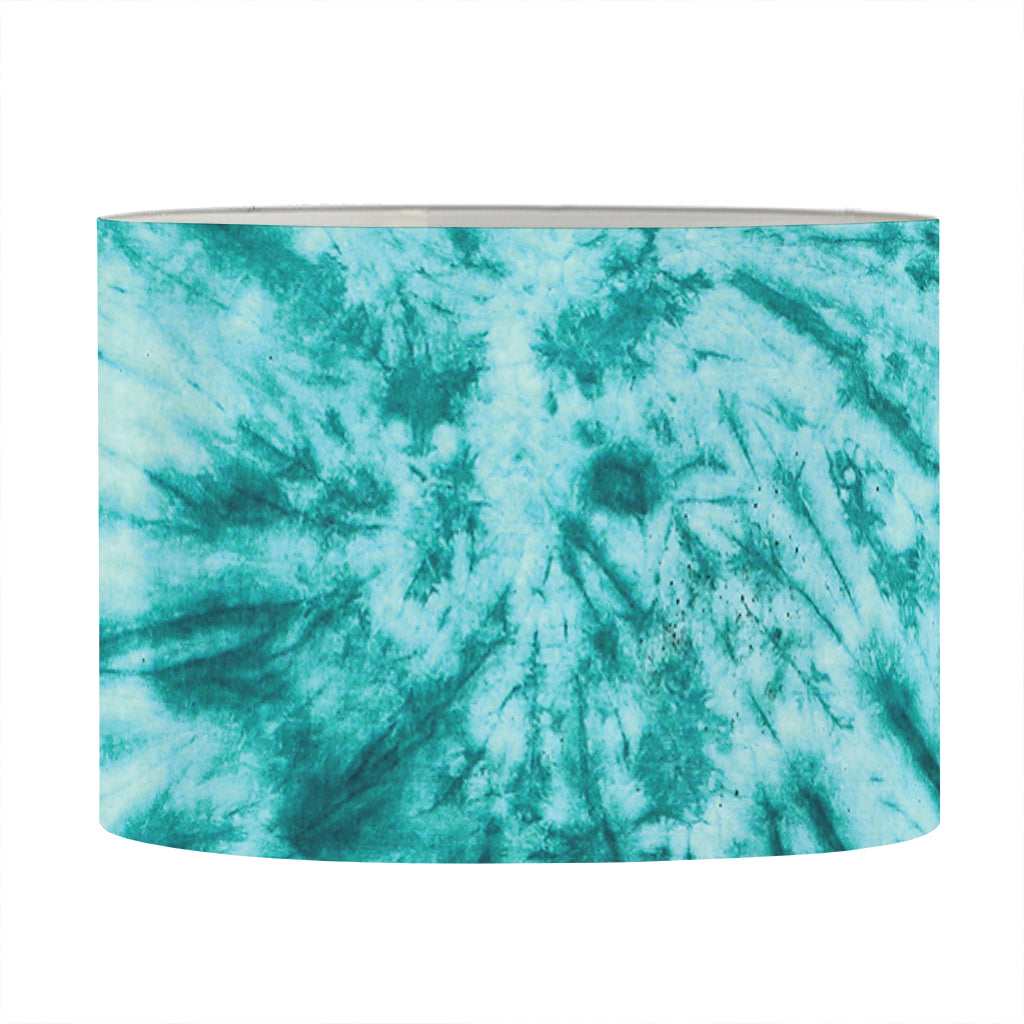 Turquoise Tie Dye Print Drum Lamp Shade