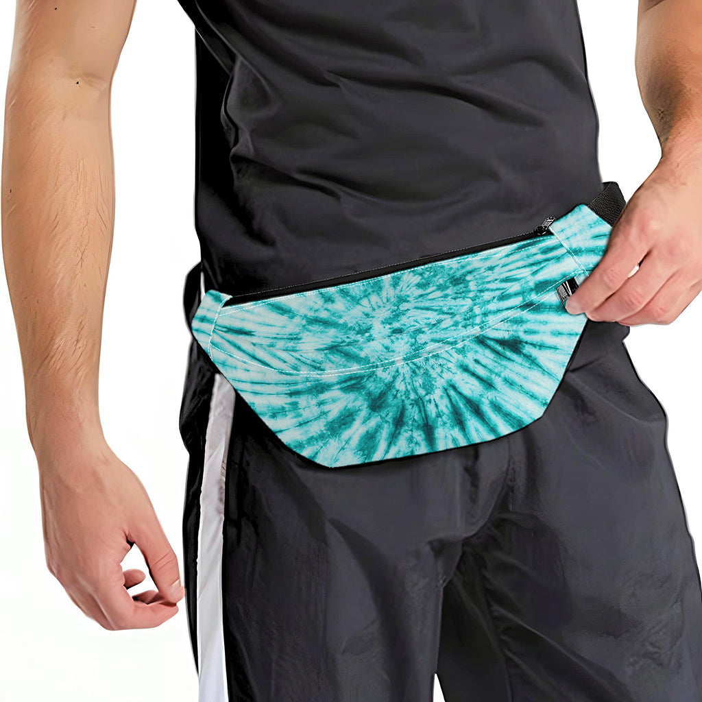 Turquoise Tie Dye Print Fanny Pack