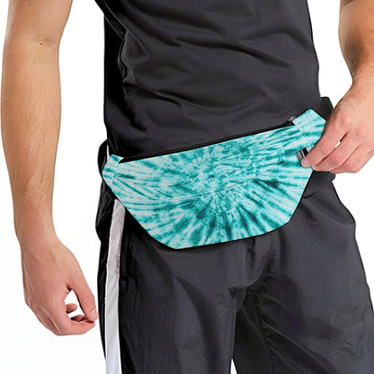 Turquoise Tie Dye Print Fanny Pack