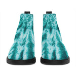 Turquoise Tie Dye Print Flat Ankle Boots