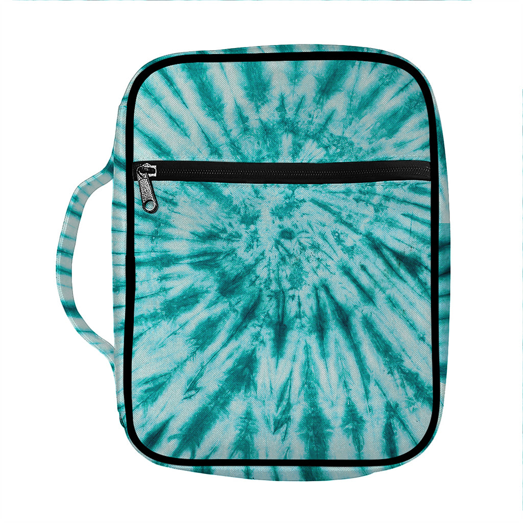 Turquoise Tie Dye Print Front Pocket Bible Bag