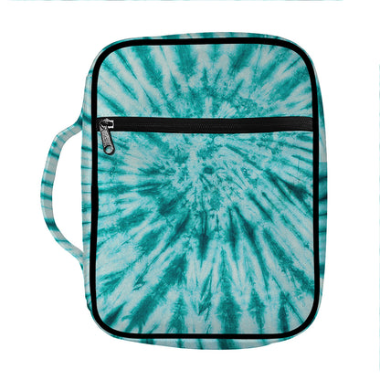 Turquoise Tie Dye Print Front Pocket Bible Bag