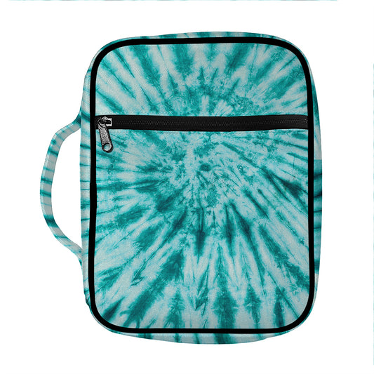 Turquoise Tie Dye Print Front Pocket Bible Bag