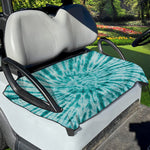 Turquoise Tie Dye Print Golf Cart Seat Cover