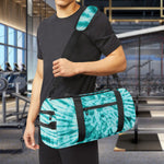 Turquoise Tie Dye Print Gym Bag