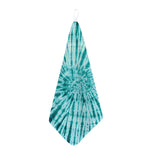 Turquoise Tie Dye Print Hand Towel