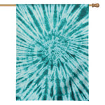 Turquoise Tie Dye Print House Flag