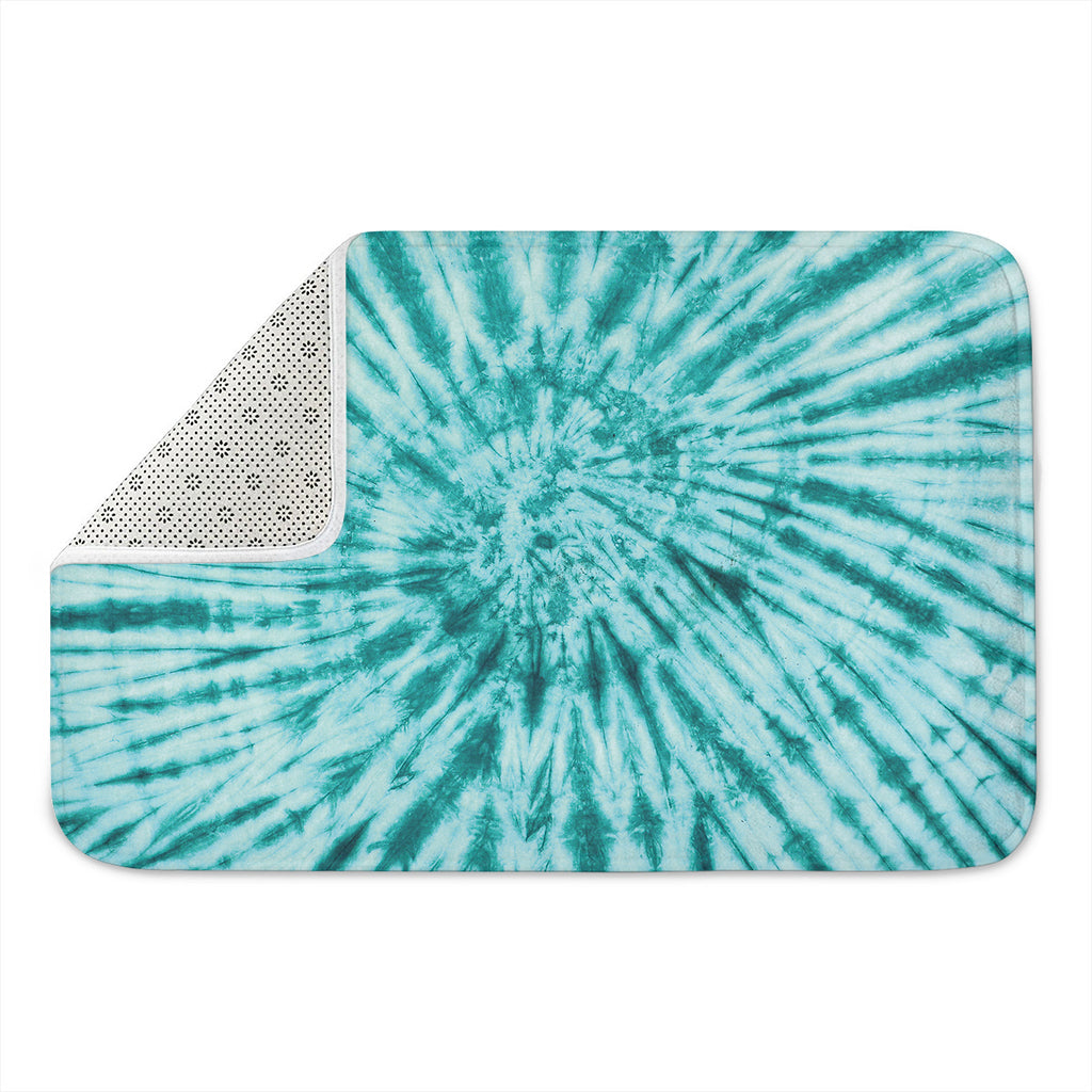 Turquoise Tie Dye Print Indoor Door Mat